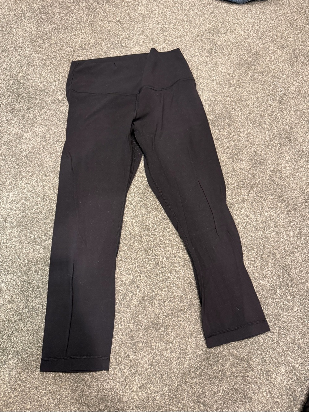 lululemon athletica Black Cropped High-Rise Leggings